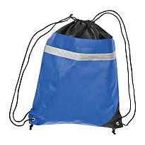 Non-woven gym bag including reflectable stripe