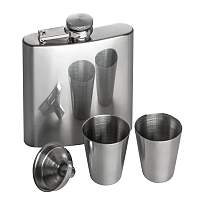 Hipflask set with 2 cups