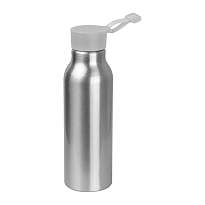 Metal bottle with silicone lid