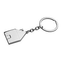 Metal keyring in house shape