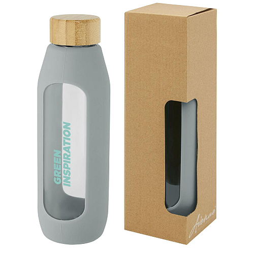 Tidan 600 ml borosilicate glass bottle with silicone grip 3