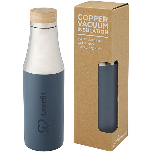 Hulan 540 ml copper vacuum insulated stainless steel bottle with bamboo lid 2