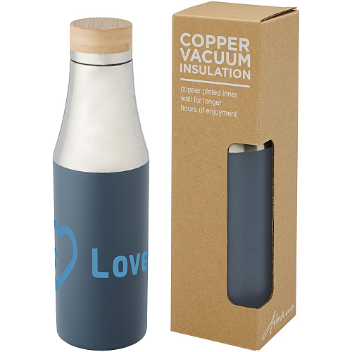 Hulan 540 ml copper vacuum insulated stainless steel bottle with bamboo lid 4