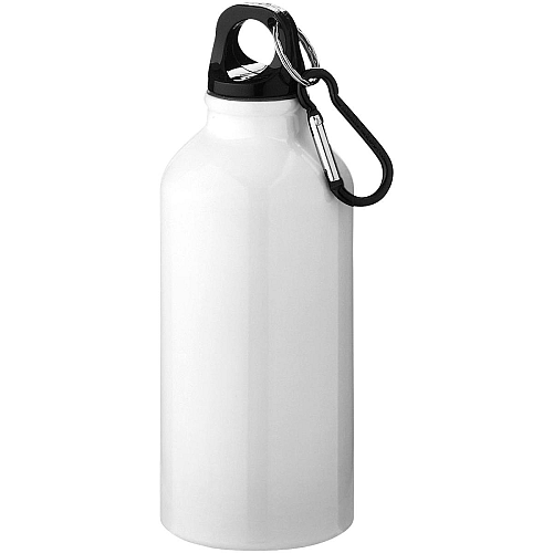 Oregon 400 ml RCS certified recycled aluminium water bottle with carabiner 1