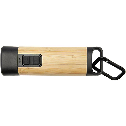 Kuma bamboo/RCS recycled plastic torch with carabiner 2