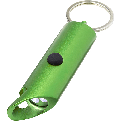 Flare RCS recycled aluminium IPX LED light and bottle opener with keychain 1