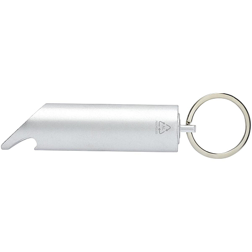 Flare RCS recycled aluminium IPX LED light and bottle opener with keychain 3