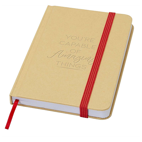 Reed A6 recycled hard cover notebook with plain pages 2