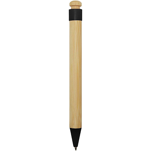 Rattan bamboo and recycled plastic ballpoint pen (black ink) 4