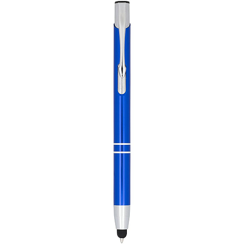 Moneta anodized aluminium click stylus ballpoint pen (blue ink) 3