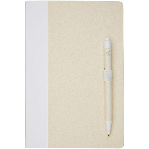 Dairy Dream A5 size reference recycled milk cartons notebook and ballpoint pen set 3