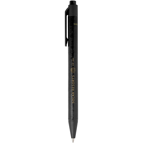 Chartik monochromatic recycled paper ballpoint pen with matte finish (black ink) 2