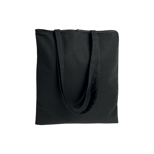 220 g/m2 cotton shopping bag, long handles, zip closure 2