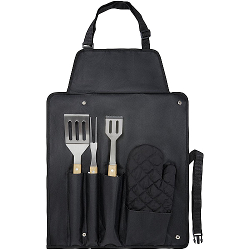 Gril 3-piece BBQ tools set and glove  4