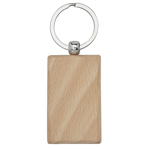 Gian beech wood rectangular keychain 3