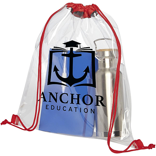 Lancaster transparent drawstring bag 5L 2