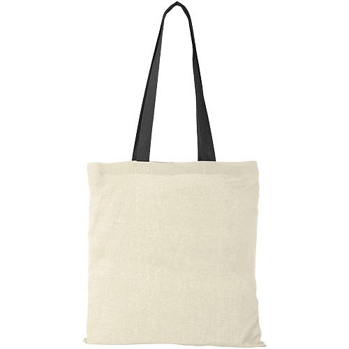 Nevada 100 g/m² cotton tote bag coloured handles 7L 4