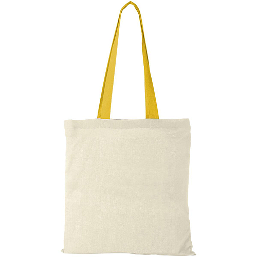 Nevada 100 g/m² cotton tote bag coloured handles 7L 4