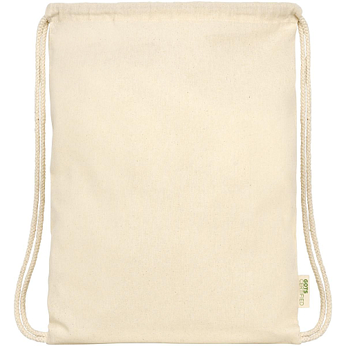 Orissa 100 g/m² organic cotton drawstring bag 5L 3