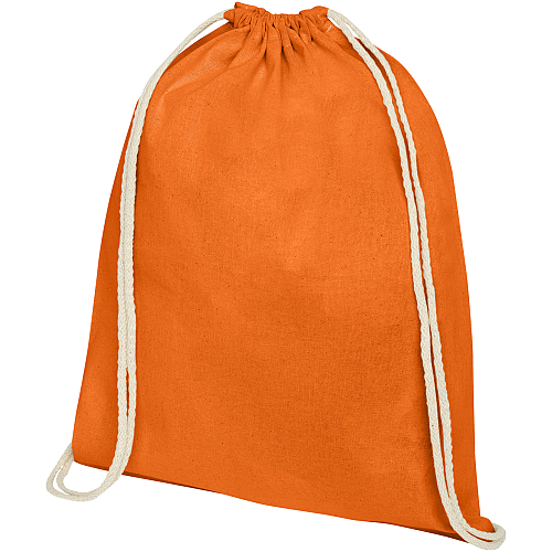 Oregon 140 g/m² cotton drawstring backpack 1