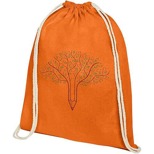 Oregon 140 g/m² cotton drawstring bag 5L 2