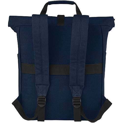 Joey 15” GRS recycled canvas rolltop laptop backpack 15L 4