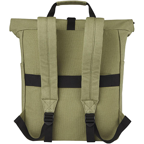 Joey 15” GRS recycled canvas rolltop laptop backpack 15L 4