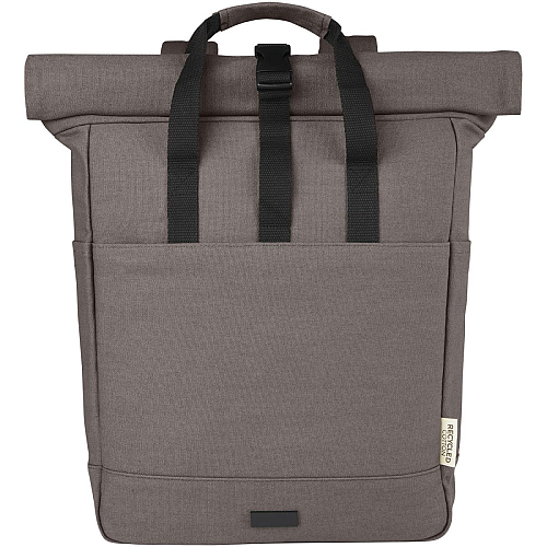 Joey 15” GRS recycled canvas rolltop laptop backpack 15L 2