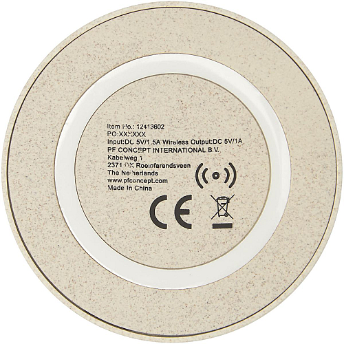 Naka 5W wheat straw wireless charging pad 4