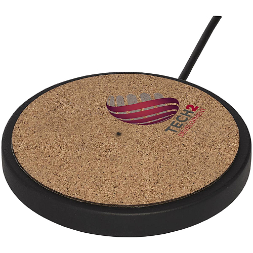 Kivi 10W limestone/cork wireless charging pad 2