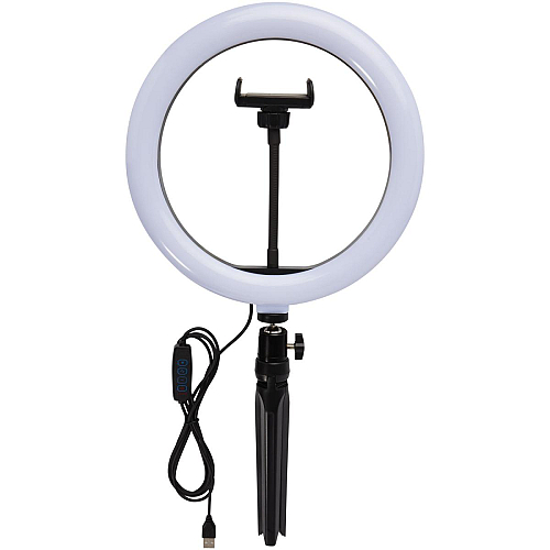 Studio ring light for selfies and vlogging with phone holder and tripod 3