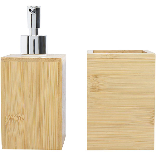 Hedon 3-piece bamboo bathroom set 4