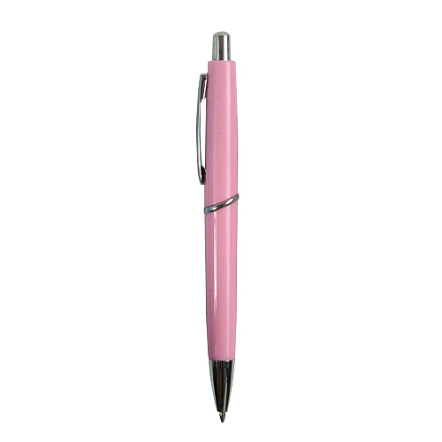 Abs plastic snap pen with coloured barrel and metal clip, jumbo refill 2