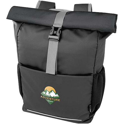 Aqua 15 GRS recycled water resistant roll-top bike bag 20L 2