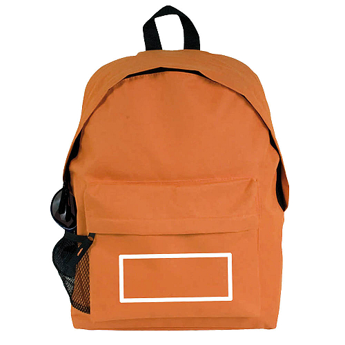 600d polyester 3-pocket backpack (one mesh side pocket). adjustable shoulder straps 4