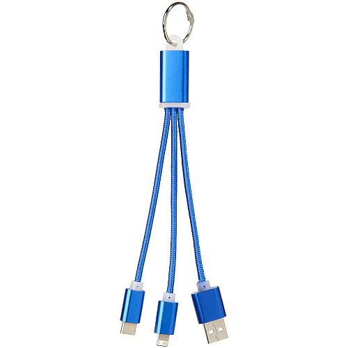 Metal 3-in-1 charging cable with keychain 3