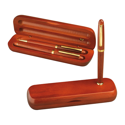 Rosewood pen set in case 1