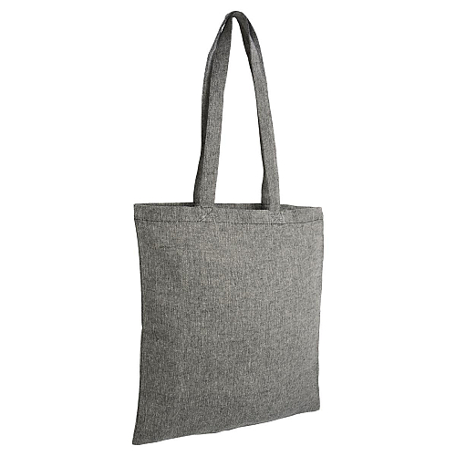 150 g/m2 recycled cotton shopping bag, melange effect, long handles 4