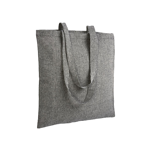 150 g/m2 recycled cotton shopping bag, melange effect, long handles 1