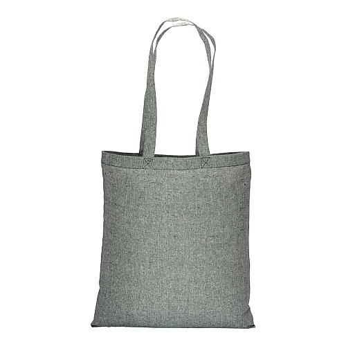 150 g/m2 recycled cotton shopping bag, melange effect, long handles 3