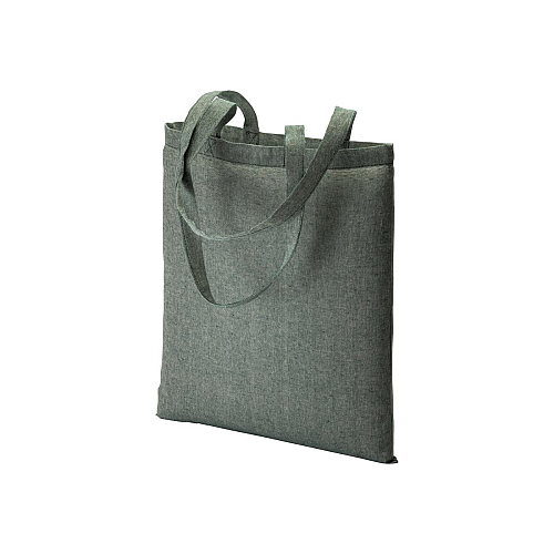 150 g/m2 recycled cotton shopping bag, melange effect, long handles 1