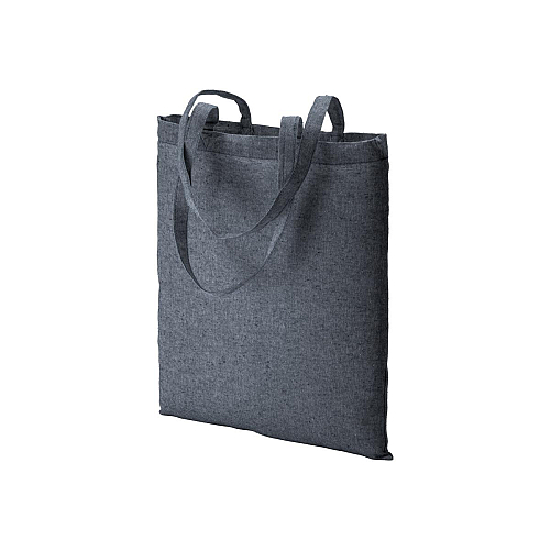 150 g/m2 recycled cotton shopping bag, melange effect, long handles 1