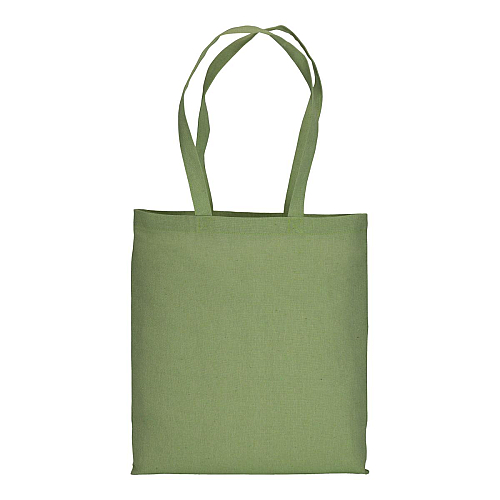 150 g/m2 recycled cotton shopping bag, melange effect, long handles 4