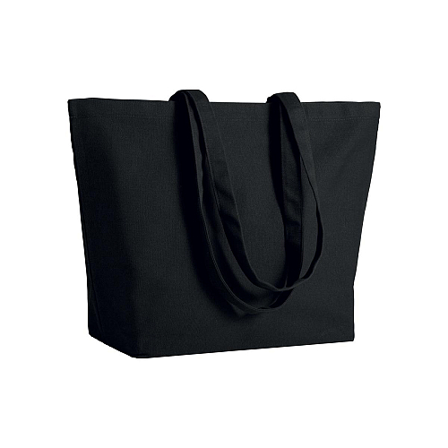 280 g-m2 cotton shopping bag, long handles and bottom gusset 1