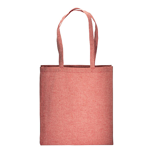 150 g/m2 recycled cotton shopping bag, melange effect, long handles and gusset 2