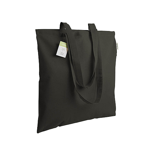 140 g/m2 organic cotton shopping bag, long handles 1