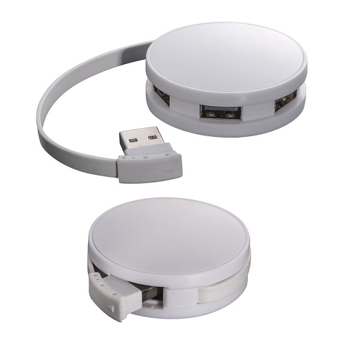 4 port - rounded USB-Hub 1