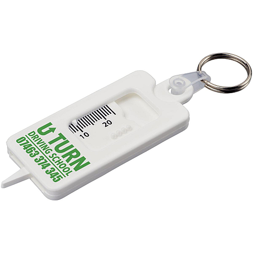 Kym recycled tyre tread check keychain 2