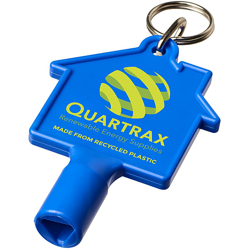 Maximilian house-shaped recycled utility key keychain 2