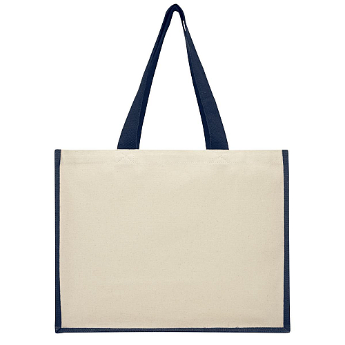 Varai 320 g/m² canvas and jute shopping tote bag 23L 4